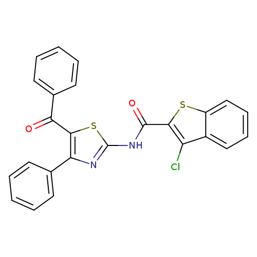 N-(5-benzoyl-4-phenyl-1,3-thiazol-2-yl)-3-chloro-1-benzothiophene-2-carboxamide