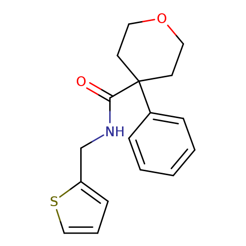 4-phenyl-N-[(thiophen-2-yl)methyl]oxane-4-carboxamide