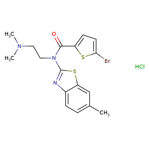 5-bromo-N-[2-(dimethylamino)ethyl]-N-(6-methyl-1,3-benzothiazol-2-yl)thiophene-2-carboxamide hydrochloride