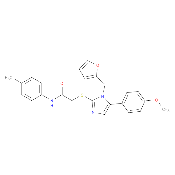 2-({1-[(furan-2-yl)methyl]-5-(4-methoxyphenyl)-1H-imidazol-2-yl}sulfanyl)-N-(4-methylphenyl)acetamide