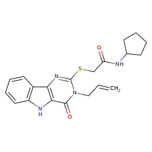 N-cyclopentyl-2-{[4-oxo-3-(prop-2-en-1-yl)-3H,4H,5H-pyrimido[5,4-b]indol-2-yl]sulfanyl}acetamide