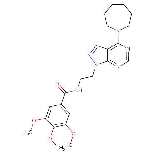 N-{2-[4-(azepan-1-yl)-1H-pyrazolo[3,4-d]pyrimidin-1-yl]ethyl}-3,4,5-trimethoxybenzamide