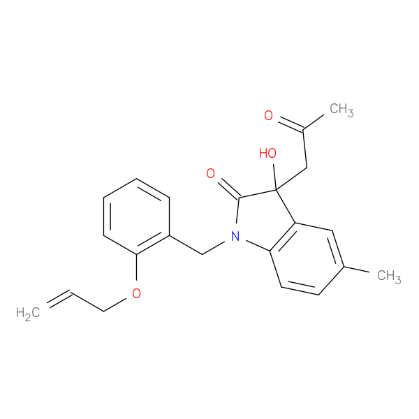 3-hydroxy-5-methyl-3-(2-oxopropyl)-1-{[2-(prop-2-en-1-yloxy)phenyl]methyl}-2,3-dihydro-1H-indol-2-one