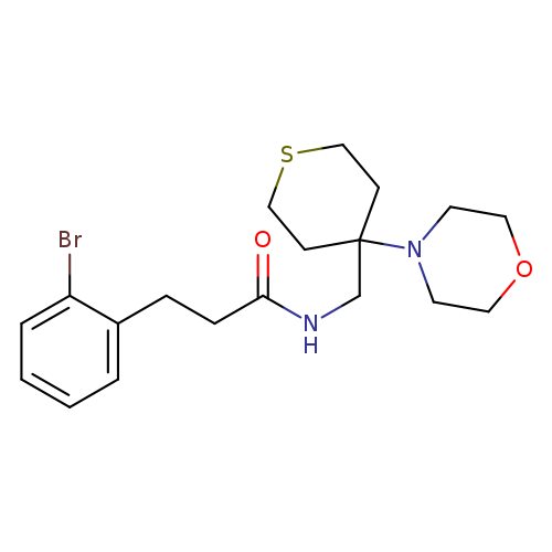 3-(2-bromophenyl)-N-{[4-(morpholin-4-yl)thian-4-yl]methyl}propanamide