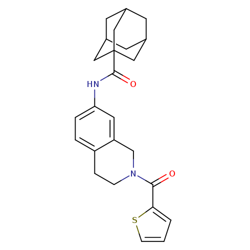 N-[2-(thiophene-2-carbonyl)-1,2,3,4-tetrahydroisoquinolin-7-yl]adamantane-1-carboxamide