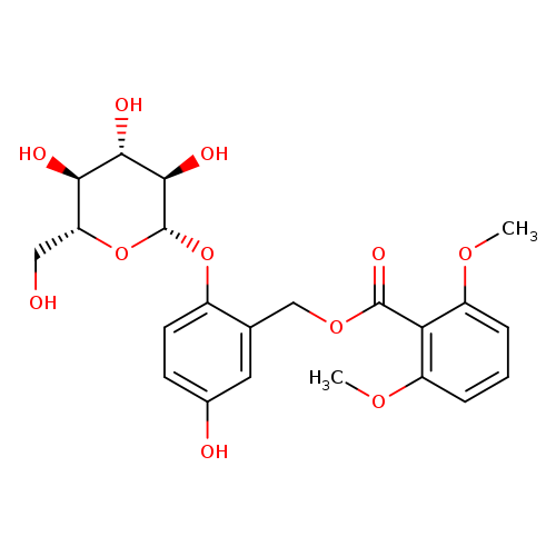 5-Hydroxy-2-(((2S,3R,4S,5S,6R)-3,4,5-trihydroxy-6-(hydroxymethyl)tetrahydro-2H-pyran-2-yl)oxy)benzyl 2,6-dimethoxybenzoate