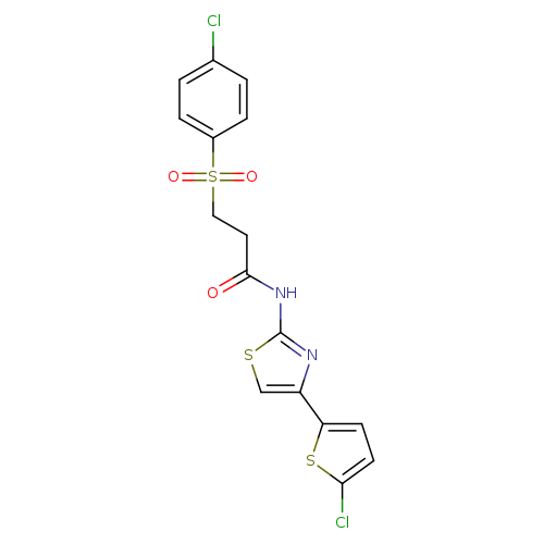 3-(4-chlorobenzenesulfonyl)-N-[4-(5-chlorothiophen-2-yl)-1,3-thiazol-2-yl]propanamide