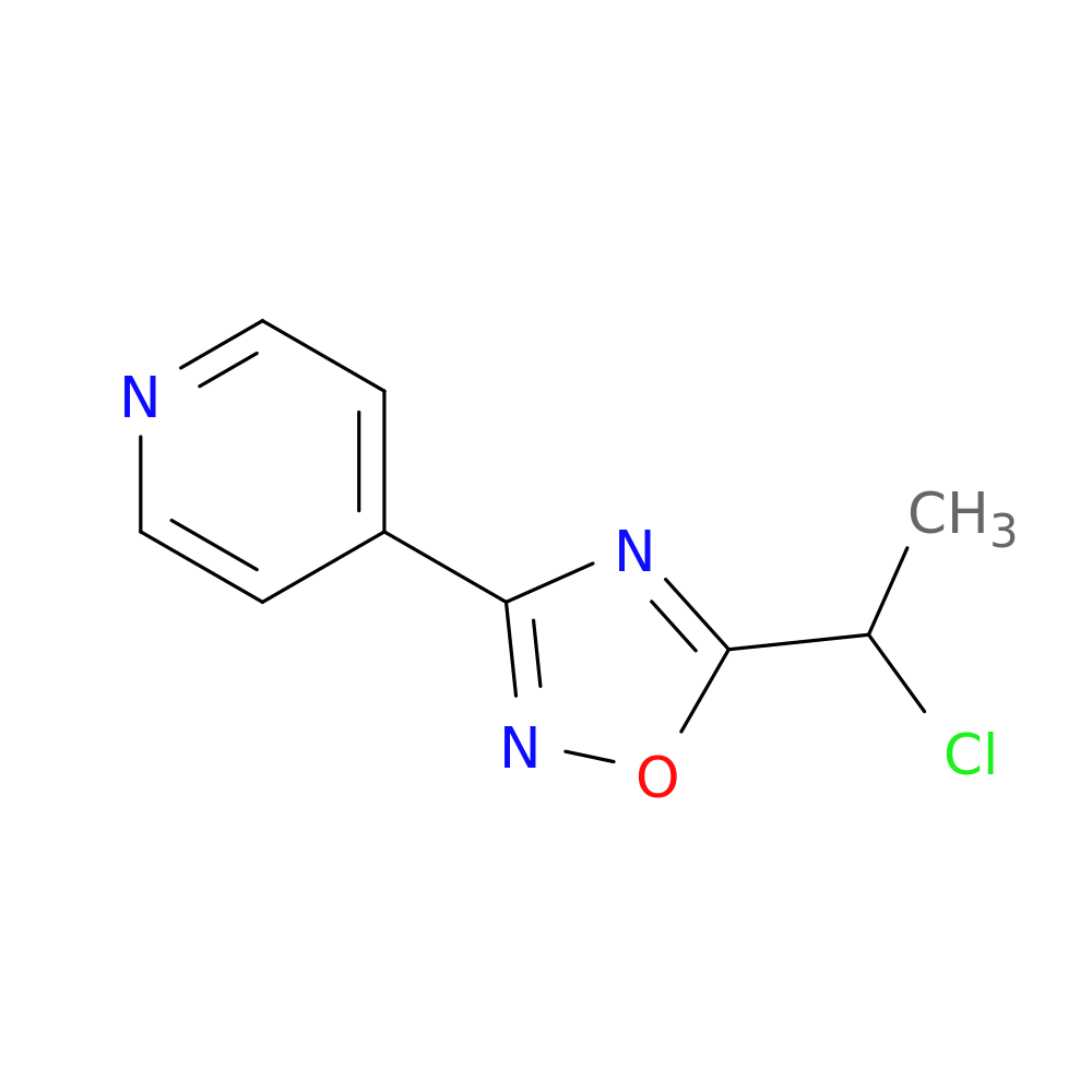 4-[5-(1-chloroethyl)-1,2,4-oxadiazol-3-yl]pyridine