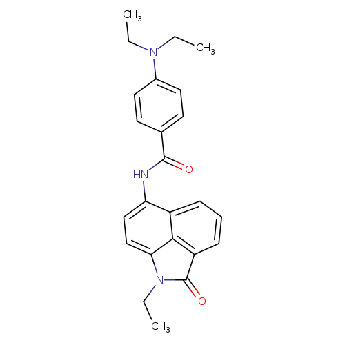 4-(diethylamino)-N-{2-ethyl-3-oxo-2-azatricyclo[6.3.1.0^{4,12}]dodeca-1(11),4(12),5,7,9-pentaen-9-yl}benzamide