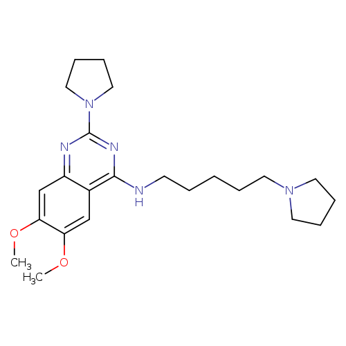 4-Quinazolinamine, 6,7-dimethoxy-2-(1-pyrrolidinyl)-N-[5-(1-pyrrolidinyl)pentyl]-