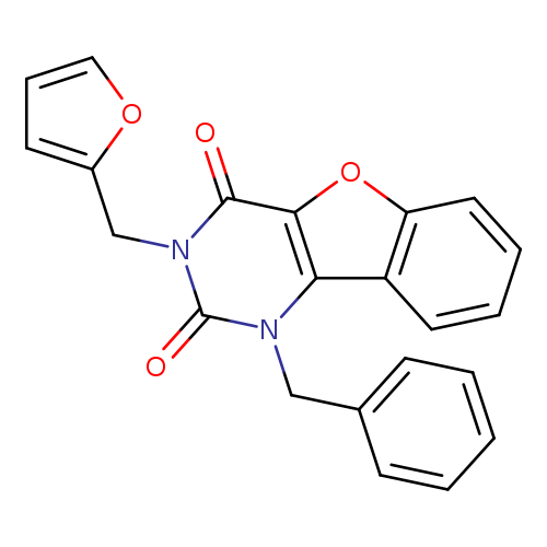 3-benzyl-5-[(furan-2-yl)methyl]-8-oxa-3,5-diazatricyclo[7.4.0.0^{2,7}]trideca-1(9),2(7),10,12-tetraene-4,6-dione