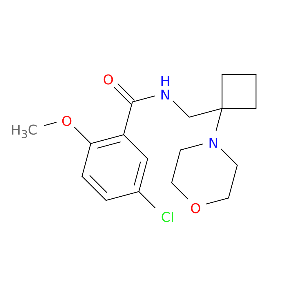 5-chloro-2-methoxy-N-{[1-(morpholin-4-yl)cyclobutyl]methyl}benzamide