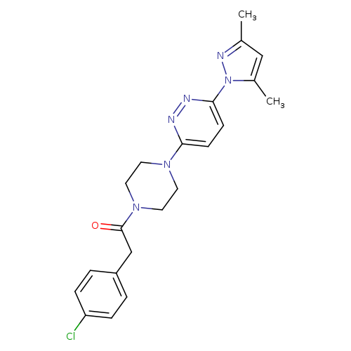 2-(4-chlorophenyl)-1-{4-[6-(3,5-dimethyl-1H-pyrazol-1-yl)pyridazin-3-yl]piperazin-1-yl}ethan-1-one