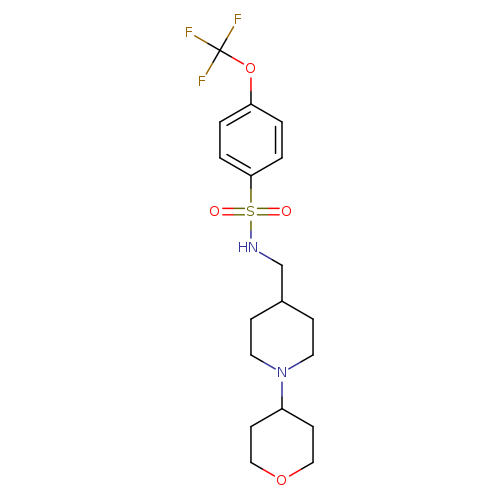 N-{[1-(oxan-4-yl)piperidin-4-yl]methyl}-4-(trifluoromethoxy)benzene-1-sulfonamide