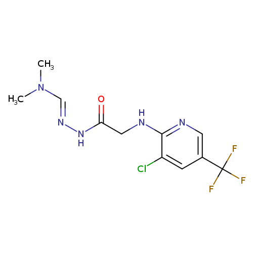 2-{[3-chloro-5-(trifluoromethyl)pyridin-2-yl]amino}-N'-[(1E)-(dimethylamino)methylidene]acetohydrazide