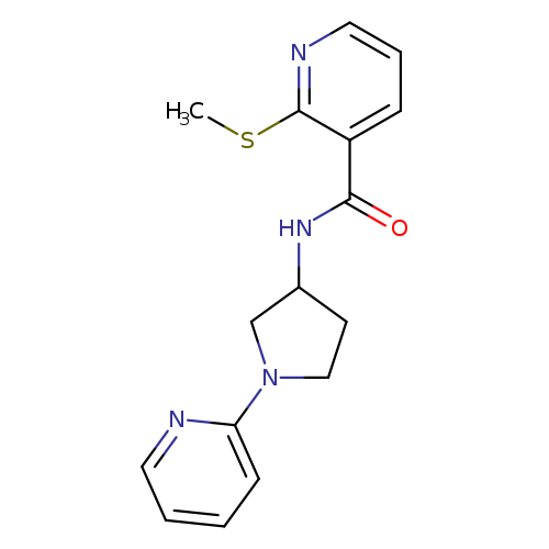 2-(methylsulfanyl)-N-[1-(pyridin-2-yl)pyrrolidin-3-yl]pyridine-3-carboxamide