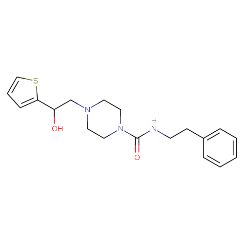 4-[2-hydroxy-2-(thiophen-2-yl)ethyl]-N-(2-phenylethyl)piperazine-1-carboxamide