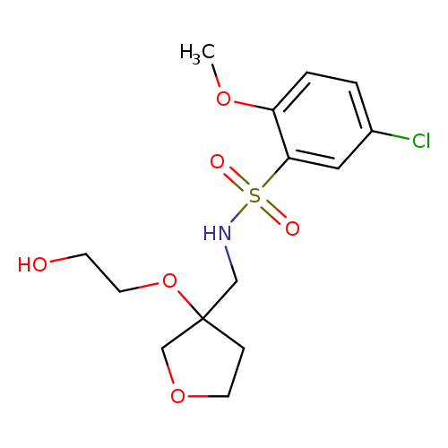 5-chloro-N-{[3-(2-hydroxyethoxy)oxolan-3-yl]methyl}-2-methoxybenzene-1-sulfonamide
