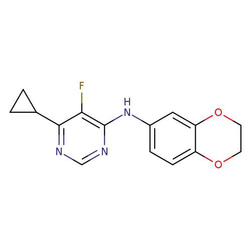 6-cyclopropyl-N-(2,3-dihydro-1,4-benzodioxin-6-yl)-5-fluoropyrimidin-4-amine