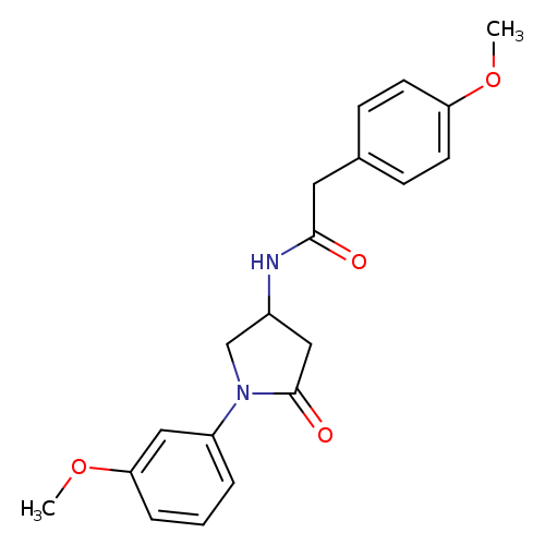 2-(4-methoxyphenyl)-N-[1-(3-methoxyphenyl)-5-oxopyrrolidin-3-yl]acetamide