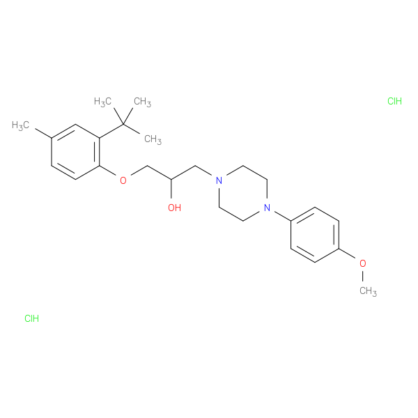 1-(2-tert-butyl-4-methylphenoxy)-3-[4-(4-methoxyphenyl)piperazin-1-yl]propan-2-ol dihydrochloride