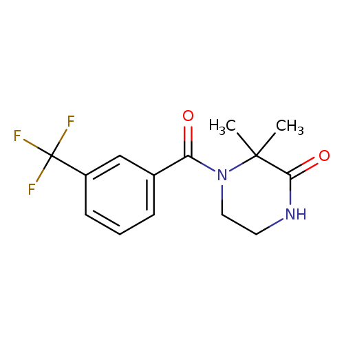 3,3-dimethyl-4-[3-(trifluoromethyl)benzoyl]piperazin-2-one