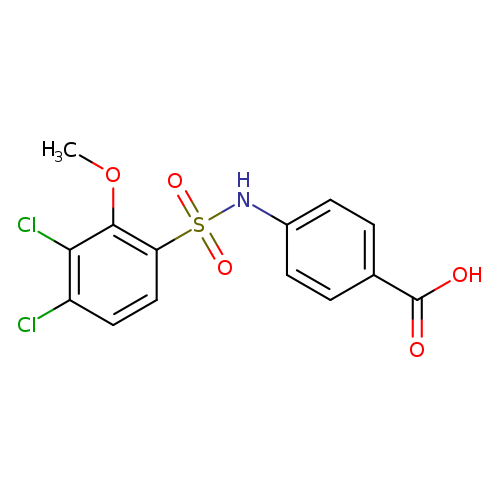 4-(3,4-dichloro-2-methoxybenzenesulfonamido)benzoic acid