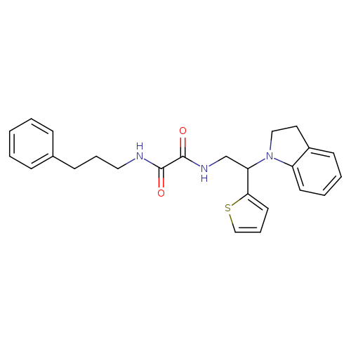 N-[2-(2,3-dihydro-1H-indol-1-yl)-2-(thiophen-2-yl)ethyl]-N'-(3-phenylpropyl)ethanediamide