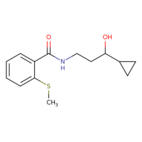 N-(3-cyclopropyl-3-hydroxypropyl)-2-(methylsulfanyl)benzamide
