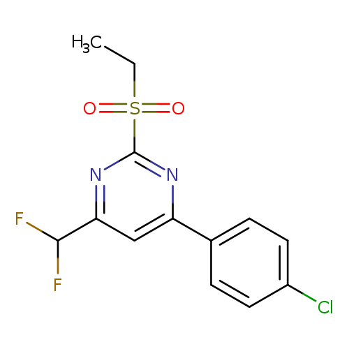 4-(4-Chlorophenyl)-6-(difluoromethyl)-2-(ethylsulfonyl)pyrimidine