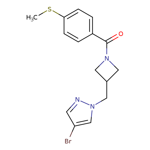 4-bromo-1-({1-[4-(methylsulfanyl)benzoyl]azetidin-3-yl}methyl)-1H-pyrazole