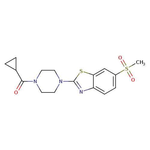 2-(4-cyclopropanecarbonylpiperazin-1-yl)-6-methanesulfonyl-1,3-benzothiazole