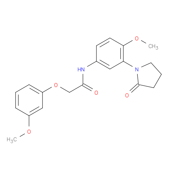 N-[4-methoxy-3-(2-oxopyrrolidin-1-yl)phenyl]-2-(3-methoxyphenoxy)acetamide