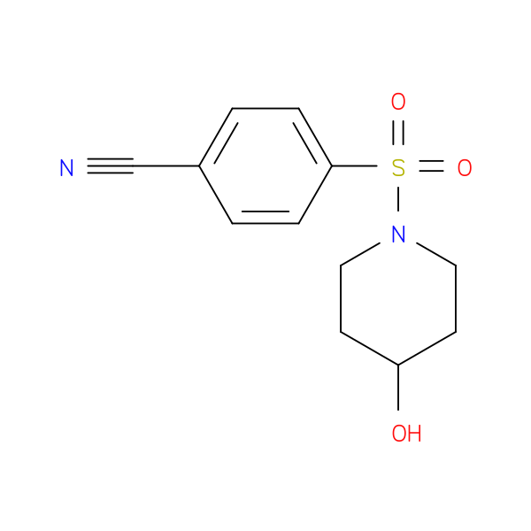 4-[(4-hydroxypiperidin-1-yl)sulfonyl]benzonitrile