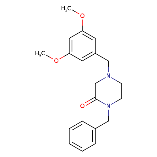 1-benzyl-4-[(3,5-dimethoxyphenyl)methyl]piperazin-2-one