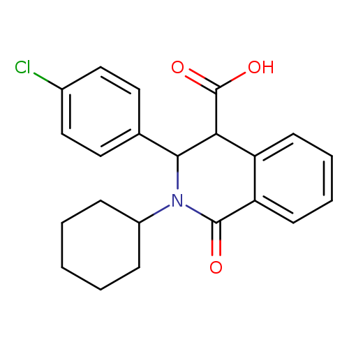 3-(4-chlorophenyl)-2-cyclohexyl-1-oxo-1,2,3,4-tetrahydroisoquinoline-4-carboxylic acid