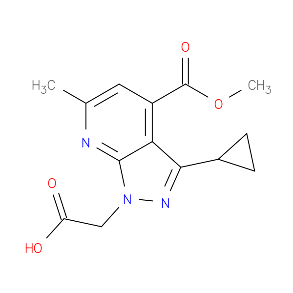2-(3-Cyclopropyl-4-(methoxycarbonyl)-6-methyl-1H-pyrazolo[3,4-b]pyridin-1-yl)acetic acid