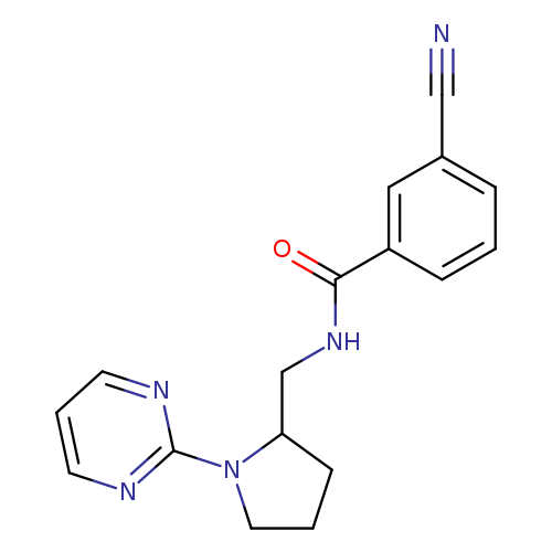 3-cyano-N-{[1-(pyrimidin-2-yl)pyrrolidin-2-yl]methyl}benzamide