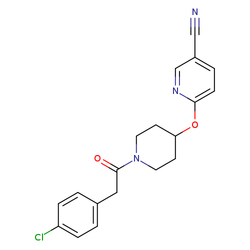 6-({1-[2-(4-chlorophenyl)acetyl]piperidin-4-yl}oxy)pyridine-3-carbonitrile