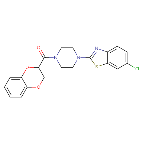 6-chloro-2-[4-(2,3-dihydro-1,4-benzodioxine-2-carbonyl)piperazin-1-yl]-1,3-benzothiazole