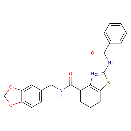 2-benzamido-N-[(2H-1,3-benzodioxol-5-yl)methyl]-4,5,6,7-tetrahydro-1,3-benzothiazole-4-carboxamide