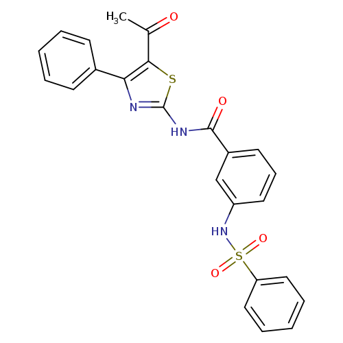 N-(5-acetyl-4-phenyl-1,3-thiazol-2-yl)-3-benzenesulfonamidobenzamide