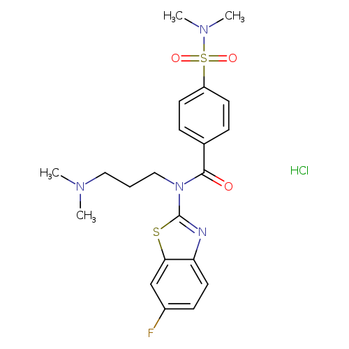 N-[3-(dimethylamino)propyl]-4-(dimethylsulfamoyl)-N-(6-fluoro-1,3-benzothiazol-2-yl)benzamide hydrochloride