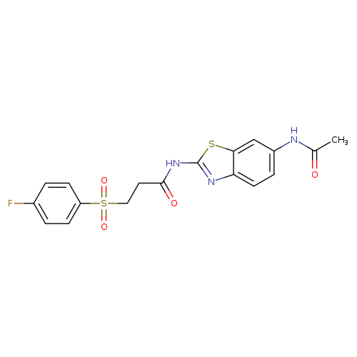 N-(6-acetamido-1,3-benzothiazol-2-yl)-3-(4-fluorobenzenesulfonyl)propanamide