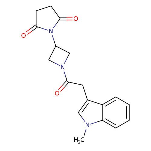 1-{1-[2-(1-methyl-1H-indol-3-yl)acetyl]azetidin-3-yl}pyrrolidine-2,5-dione