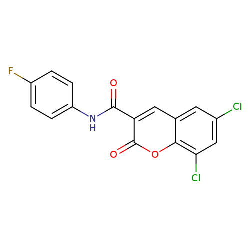 6,8-dichloro-N-(4-fluorophenyl)-2-oxo-2H-chromene-3-carboxamide