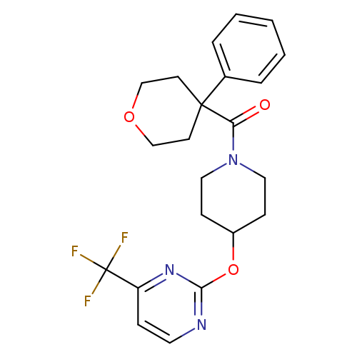 2-{[1-(4-phenyloxane-4-carbonyl)piperidin-4-yl]oxy}-4-(trifluoromethyl)pyrimidine