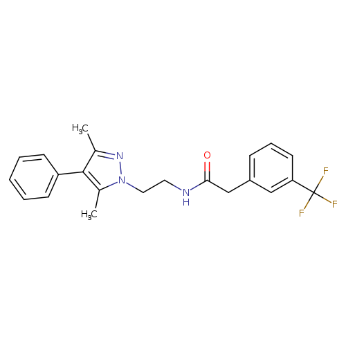 N-[2-(3,5-dimethyl-4-phenyl-1H-pyrazol-1-yl)ethyl]-2-[3-(trifluoromethyl)phenyl]acetamide