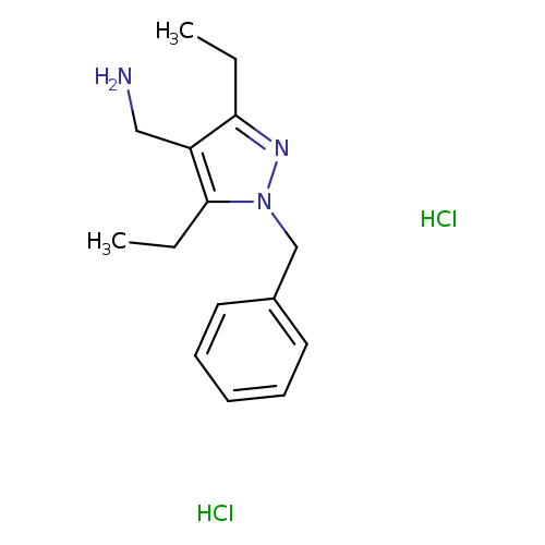 (1-benzyl-3,5-diethyl-1H-pyrazol-4-yl)methanamine dihydrochloride