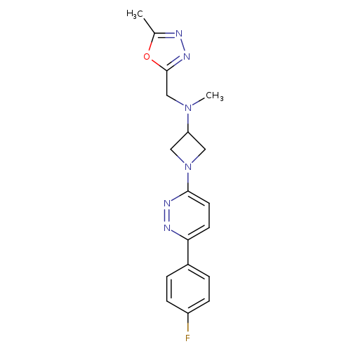 1-[6-(4-fluorophenyl)pyridazin-3-yl]-N-methyl-N-[(5-methyl-1,3,4-oxadiazol-2-yl)methyl]azetidin-3-amine